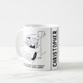 ドライバーがスピードカメラを通過するとチーズと言う コーヒーマグカップ (正面左)