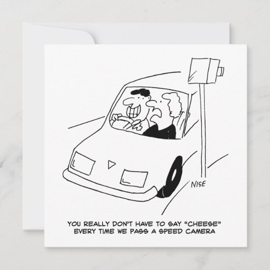 ドライバーがスピードカメラを通過するとチーズと言う シーズンカード (正面)