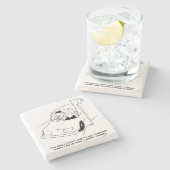 ドライバーがスピードカメラ・トリを通過するときにチーズと言う ストーンコースター (横)