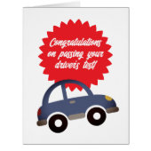 ドライバーのテストおもしろいカードの合格おめでとう (正面)