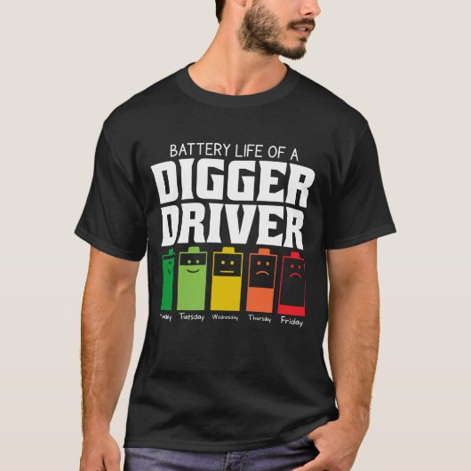ドライバーのバッテリー寿命 Tシャツ (正面)
