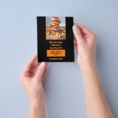 ドライバーの注意を促し、キャッチするためのフードバナー チラシ (手)