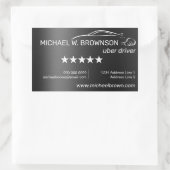 ドライバーの自動車 長方形シール (バッグ)