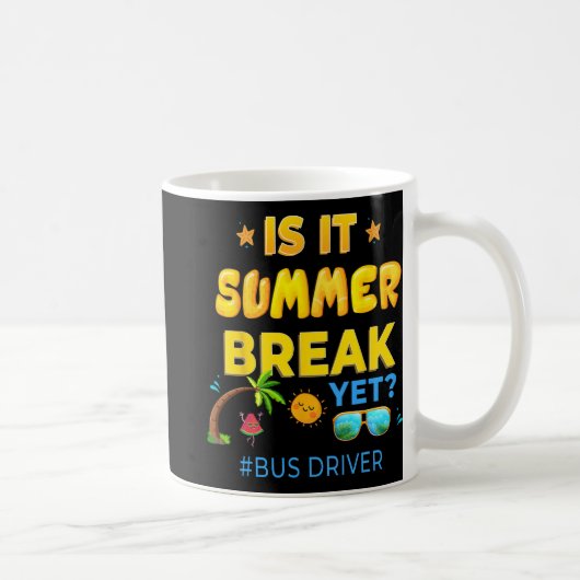 ドライバーは学校の最後の日はまだ夏休み コーヒーマグカップ (右)