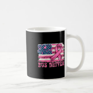 ドライバーアメリカ国旗ピンクリボン乳がんAwa コーヒーマグカップ