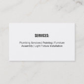 ドライバーカッタースパナツールハンドマン 名刺 (裏面)