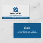 ドライバーハウスのアイコンのホーム修理サービス 名刺 (正面/裏面)