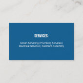 ドライバーハウスのアイコンのホーム修理サービス 名刺 (裏面)