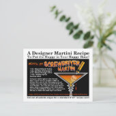 ドライバーハロウィーンマルティーニレシピはがき ポストカード (スタンド正面)
