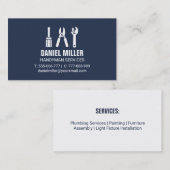 ドライバーワイヤーカッタースパナーハンドマンサービス 名刺 (正面/裏面)