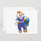 ドライバー付き整備士ヤギ ポストカード (正面/裏面)