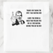 ドライバー駐車場不良ステッカー 長方形シール (バッグ)