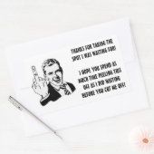 ドライバー駐車場不良ステッカー 長方形シール (封筒)