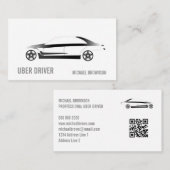 ドライバー メタリック 車 自動車 QR 名刺 (正面/裏面)