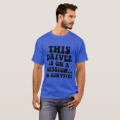 ドライバー、車のミーム、運転手、車、バンパー Tシャツ (正面フル)