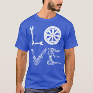 ドライバー 車 修理屋 整備士 車好き Tシャツ