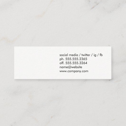 ドライバ スキニー名刺 (裏面)