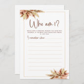 ドライパンパスグラス私はブライダルシャワーゲームカード 招待状 (正面/裏面)