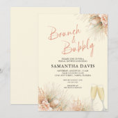 ドライパームスボホブランチ&バブリーブライダルシャワー 招待状 (正面/裏面)
