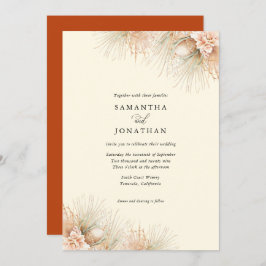 ドライパームズボホテラコッタ結婚式招待状 招待状