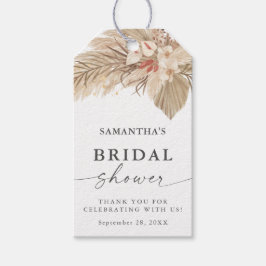 ドライパームパンパスグラスブライダルシャワー ギフトタグ