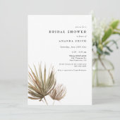 ドライパームリーフデザートモダンボホブライダルシャワーI 招待状 (スタンド正面)
