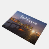 ドライビングオンナバラビーチピアWelcome Doormat ドアマット (アングル)
