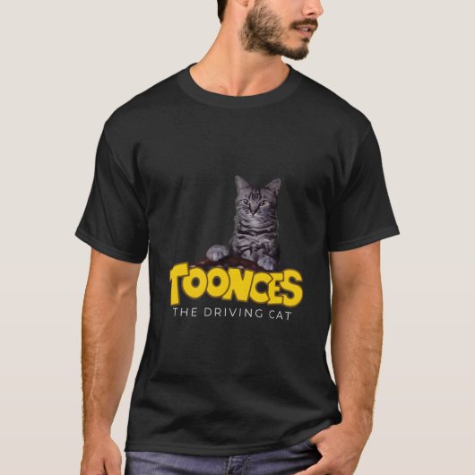 ドライビングキャットをオン Tシャツ (正面)
