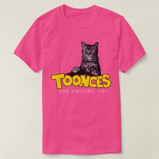 ドライビングキャットをオン Tシャツ (デザイン正面)