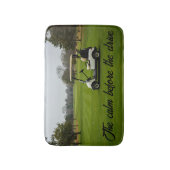 ドライビングゴルフの前に落ち着きをパーソナライズ バスマット (正面縦)