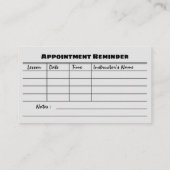 ドライビングスクールアポイントメントリマインダー名刺 名刺 (裏面)