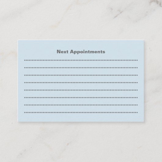 ドライビングスクールアポイントメント 名刺 (裏面)