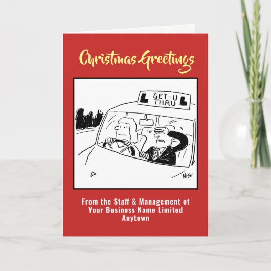 ドライビングスクールドライビングインストラクタークリスマスカード シーズンカード (正面)