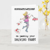ドライビングテストおめでとうカード カード (黄色い花)