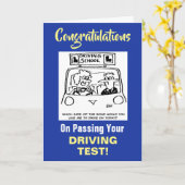 ドライビングテストに合格おめでとう カード (黄色い花)