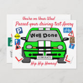 ドライビングテストの成功おめでとうございます ポストカード (正面/裏面)