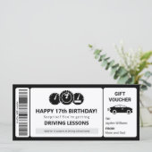 ドライビングレッスン受講券テンプレートギフト証明書 (スタンド正面)