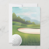 ドライビングレンジゴルフ誕生日パーティーの招待 招待状 (裏面)