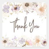 ドライフラワーありがとう スクエアシール (正面)