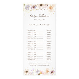 ドライフラワーの価格表ラックカード ラックカード