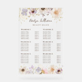 ドライフラワーの価格表 アクリルサイン (正面)