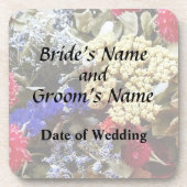 ドライフラワーの結婚品揃え コースター (正面)