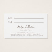 ドライフラワーアポイントメントカード (裏面)