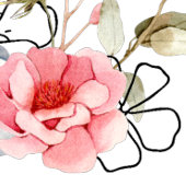 ドライフラワーウォーターカラーブライダルシャワー招待 招待状