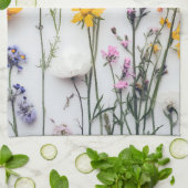 ドライフラワーエステティックフローラ キッチンタオル (折り畳み)