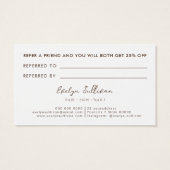 ドライフラワーエレガントの紹介カード (裏面)