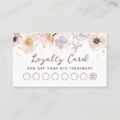 ドライフラワーエレガントロイヤリティカード 名刺 (正面)