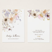 ドライフラワージュエリーディスプレイカード (正面&裏面)