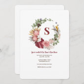 ドライフラワーズリース 招待状 (正面/裏面)