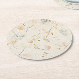 ドライフラワーナチュラルバックグラフト紙 ラウンドペーパーコースター